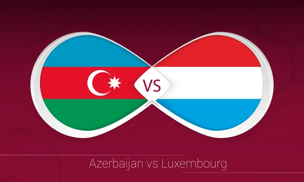 Azerbaiyán Luxemburgo Competición Fútbol Grupo Icono Fondo Fútbol — Vector de stock