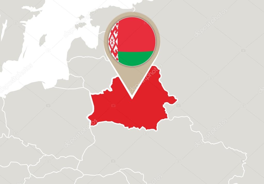 Belarus on Europe map