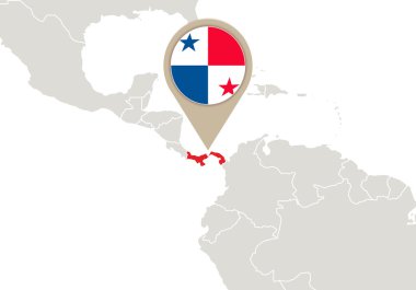 Dünya Haritası üzerinde Panama
