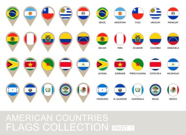 Amerika ülkeleri bayrakları Collection, Bölüm 1