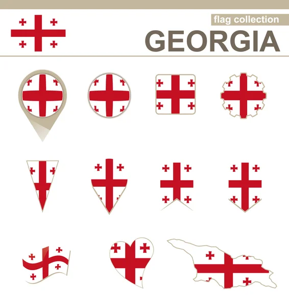 Georgia Flag Collection — Stock Vector