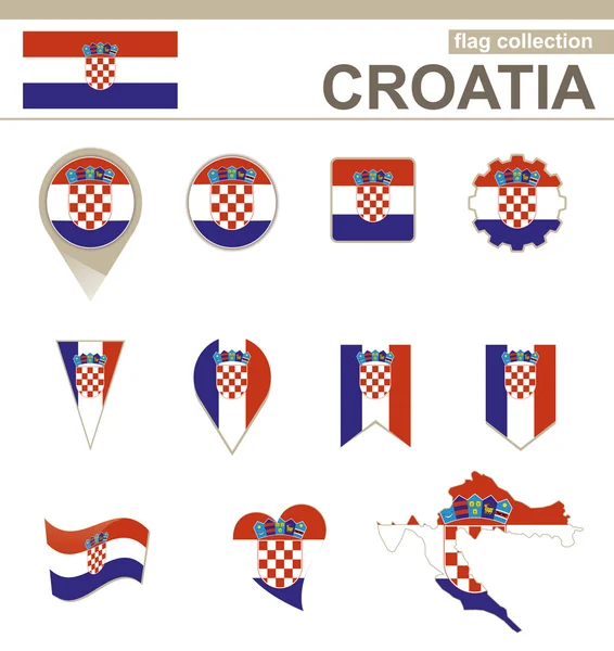 Croatia Flag Collection — Stock Vector
