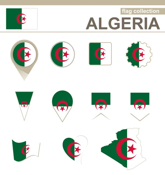 Algeria Flag Collection — Stock Vector