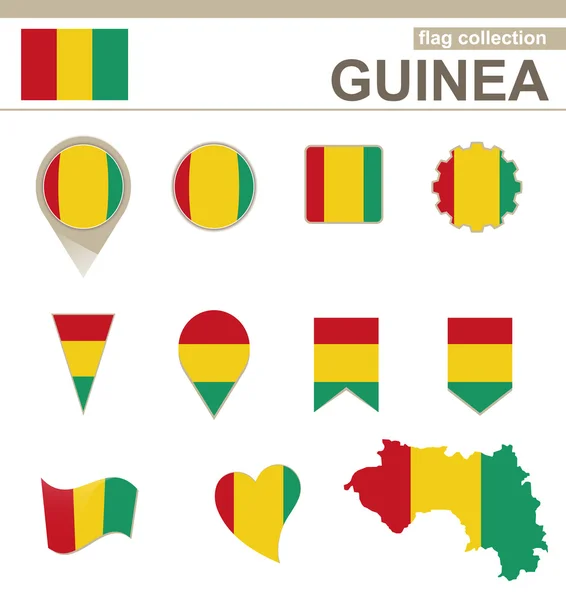 Guinea Flag Collection — Stockový vektor