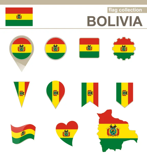 Bolívia Bandeira Coleção — Vetor de Stock