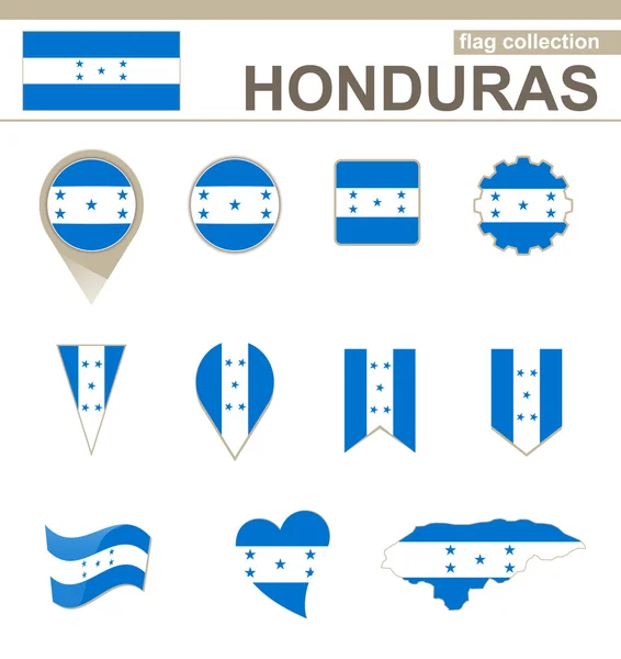 Honduras Flag Collection — Stock Vector