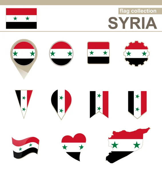 Syria Flag Collection — Stock Vector