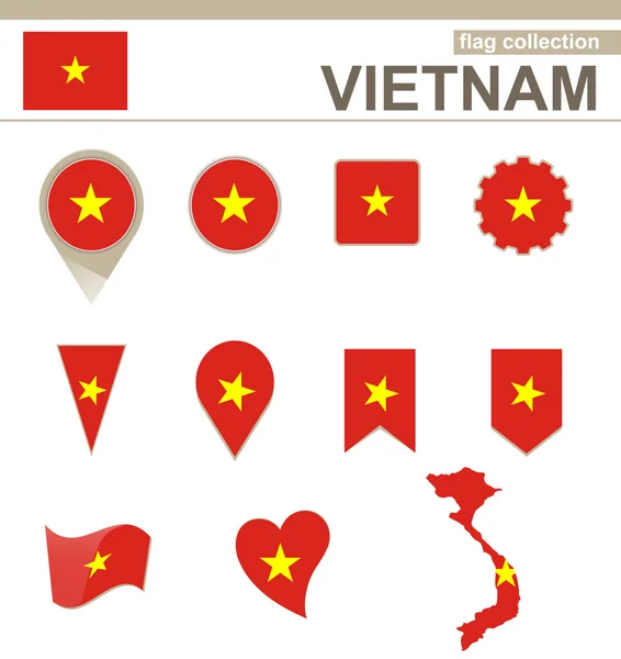 Vietnam Flag Collection — Stock Vector