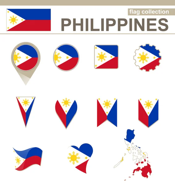 Philippines Flag Collection — Stock Vector