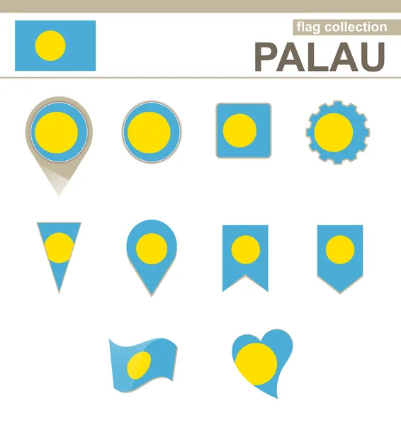 パラオの国旗のコレクション — ストックベクタ