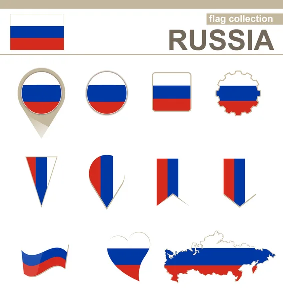 Colección Bandera de Rusia — Archivo Imágenes Vectoriales