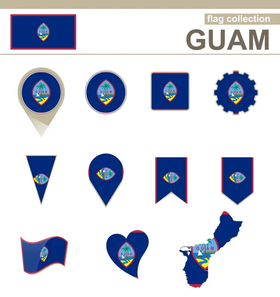 グアム旗コレクション — ストックベクタ
