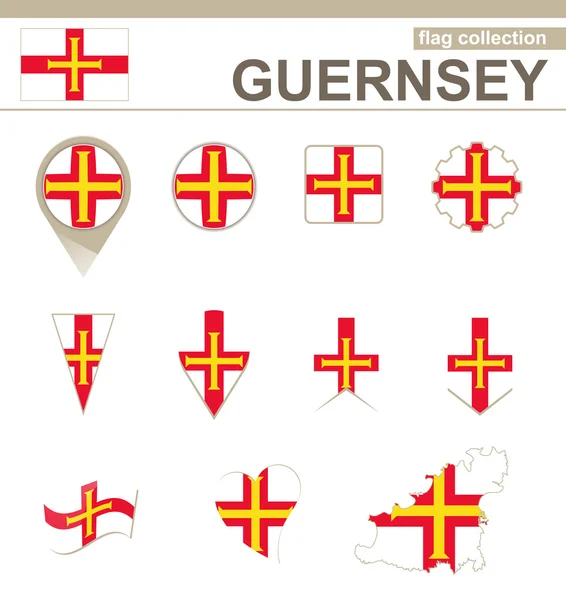 Guernsey Flag Collection — Stock Vector
