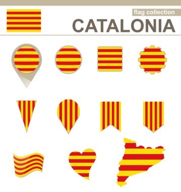Catalonia Flag Collection clipart