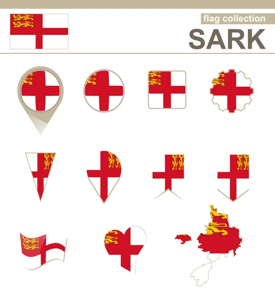 Collection de drapeaux Sark — Image vectorielle