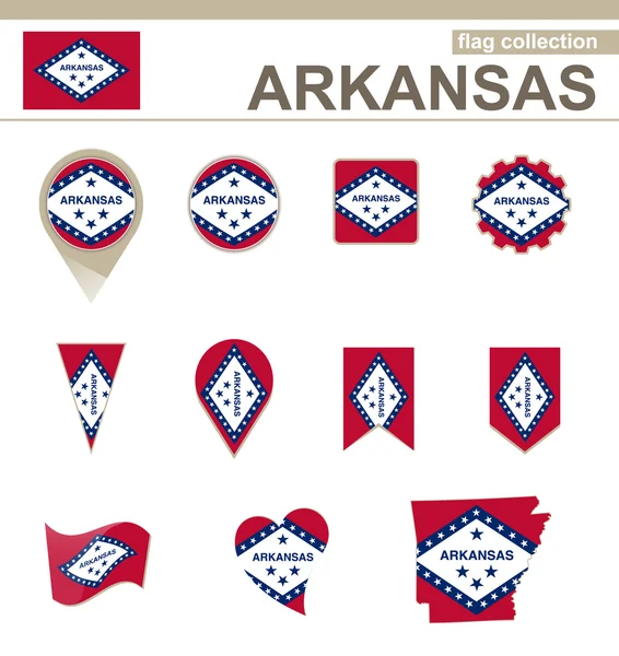 Arkansas vlag collectie — Stockvector