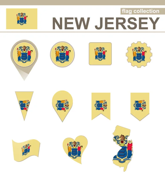 Συλλογή σημαία του Νιου Τζέρσεϋ — Διανυσματικό Αρχείο