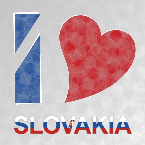 I Love Slovakia — Stock Vector