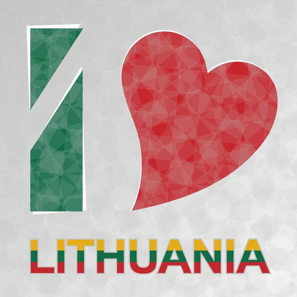 I Love Lithuania — Stock Vector