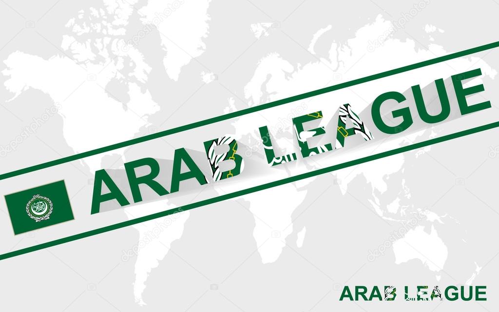 Arab League flag and text illustration