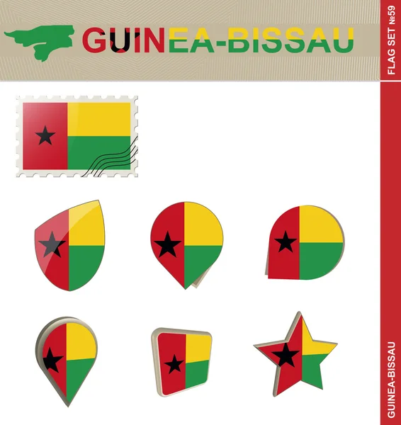 几内亚比绍标志设置，设置 59 — 图库矢量图片