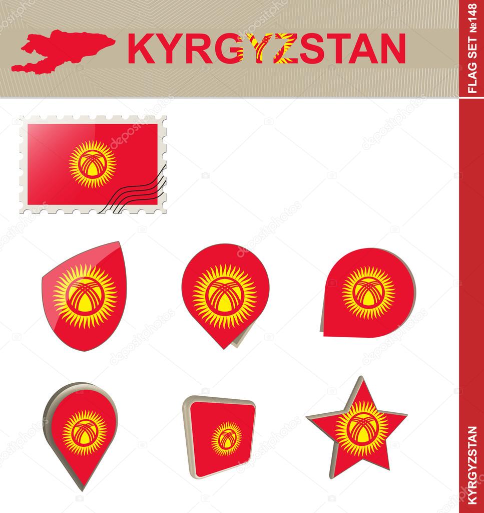 Kyrgyzstan Flag Set, Flag Set 148