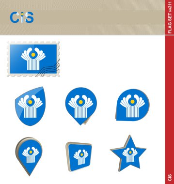 CIS bayrağı ayarlanmış, bayrak 211 ayarla
