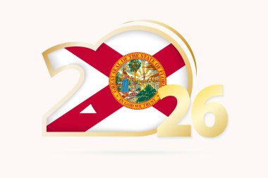 Year 2026 with Florida Flag pattern.