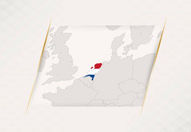 Hollanda Ulusal Bayrak Renkleri Haritası.