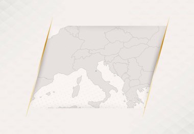 San Marino Ülke Haritası Ulusal Bayrak Renkleri.