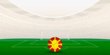 Ulusal Bayrak Futbol Toplu Makedonya Futbol Stadyumu.
