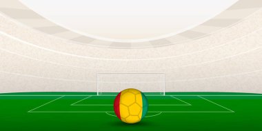 Ulusal Bayrak Futbol Topuyla Gine Futbol Stadyumu.