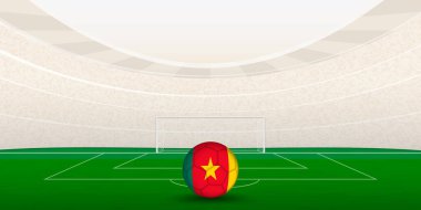Ulusal Bayrak Futbol Toplu Kamerun Futbol Stadyumu.