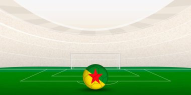 Ulusal Bayrak Futbol Toplu Fransız Gine Futbol Stadyumu.