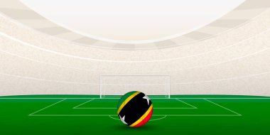 Ulusal Bayrak Futbol Topuyla Kittitian ve Nevisian Futbol Stadyumu.