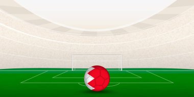 Ulusal Bayrak Futbol Topuyla Bahreyn Futbol Stadyumu.