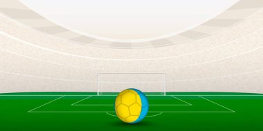 Ulusal Bayrak Futbol Topuyla Palauan Futbol Stadyumu.