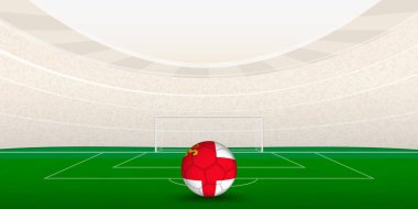 Ulusal Bayrak Futbol Topuyla Sarkese Futbol Stadyumu.