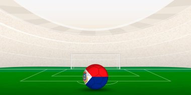 Ulusal Bayrak Futbol Topuyla Sint Maartener Stadyumu.