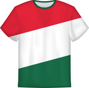 Macaristan bayrağı olan tişört tasarımı. Tişört şablonu.