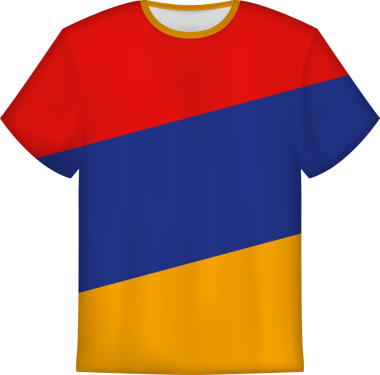 Ermenistan bayrağı taşıyan tişört tasarımı. Tişört şablonu.