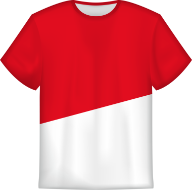 Monako bayrağı olan tişört tasarımı. Tişört şablonu.