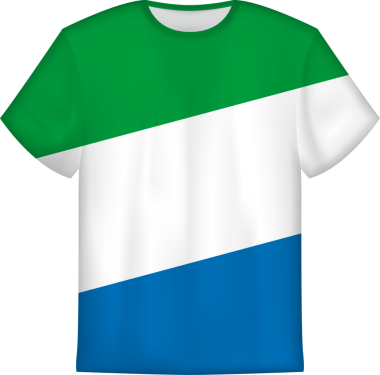 Sierra Leone bayraklı tişört tasarımı. Tişört şablonu.