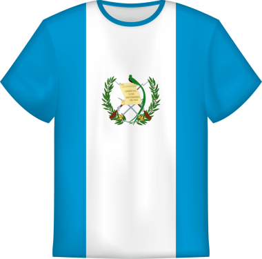 Guatemala bayraklı tişört tasarımı. Tişört şablonu.