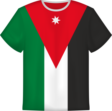 Jordan bayraklı tişört tasarımı. Tişört şablonu.