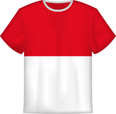 Endonezya bayraklı tişört tasarımı. Tişört şablonu.