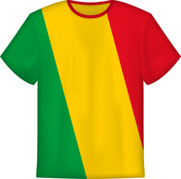 Mali bayrağı olan tişört tasarımı. Tişört şablonu.