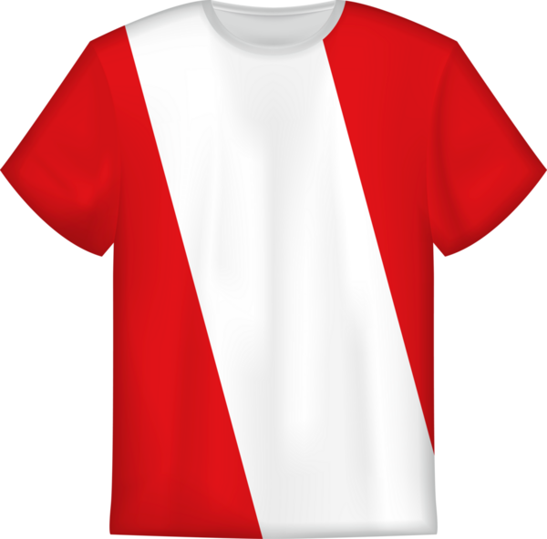 Peru bayrağı olan tişört tasarımı. Tişört şablonu.