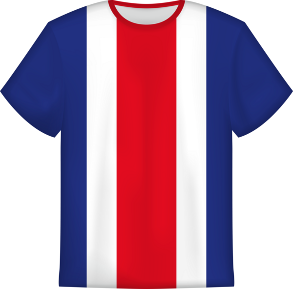 Kosta Rika bayraklı tişört tasarımı. Tişört şablonu.