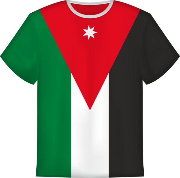 Jordan bayraklı tişört tasarımı. Tişört şablonu.
